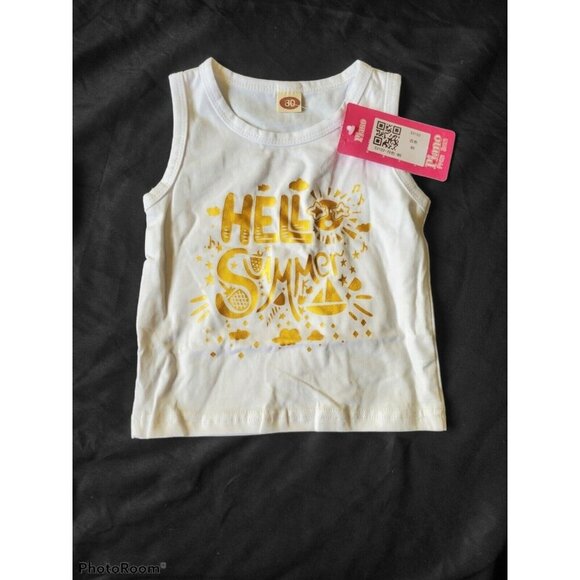 Hello Summer Baby Girl 2pcs Pineapple Print Set 12 Months - Picture 2 of 5